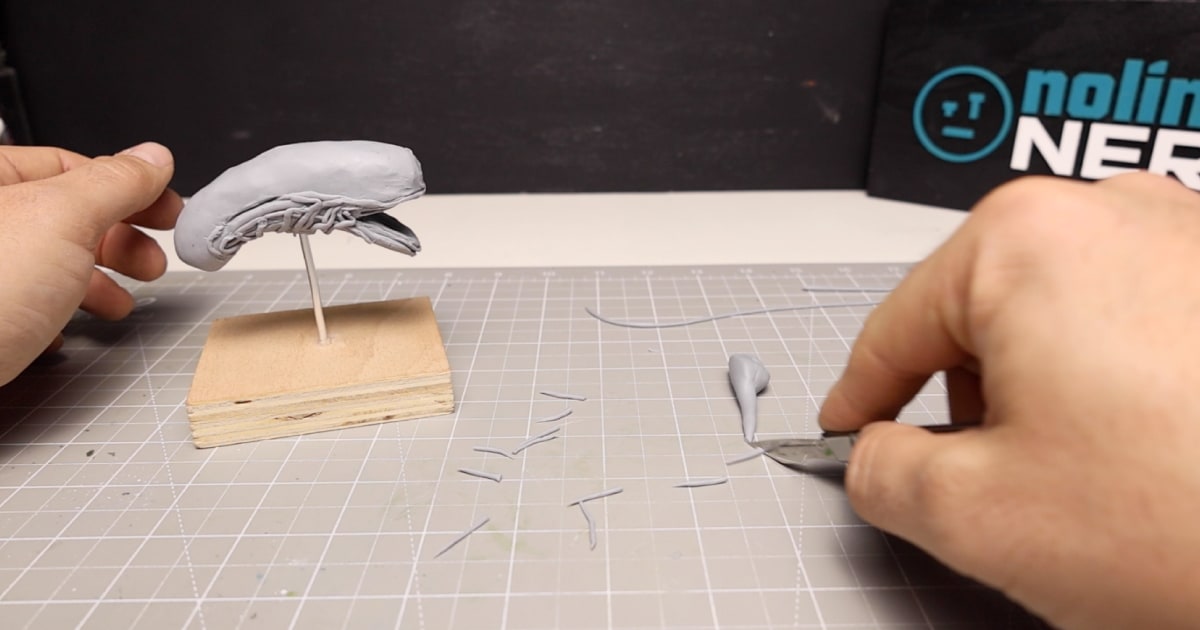 Making The Pointy Clay Alien Teeth Before Baking