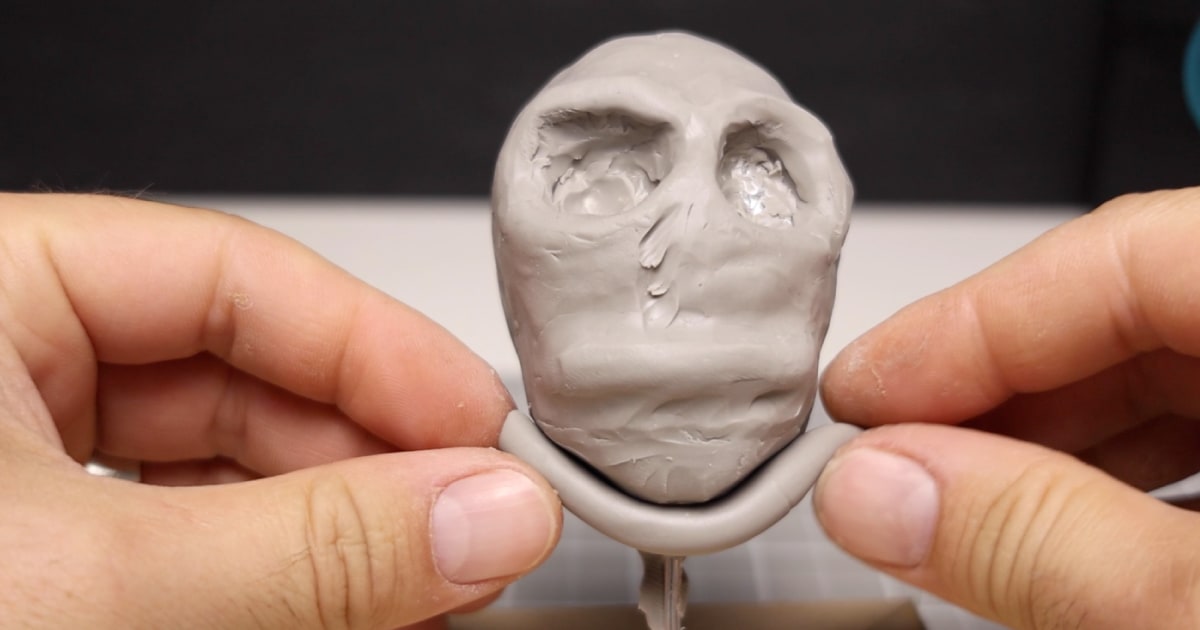 Adding Bobs' Triple Chin Using Worms of Polymer Clay