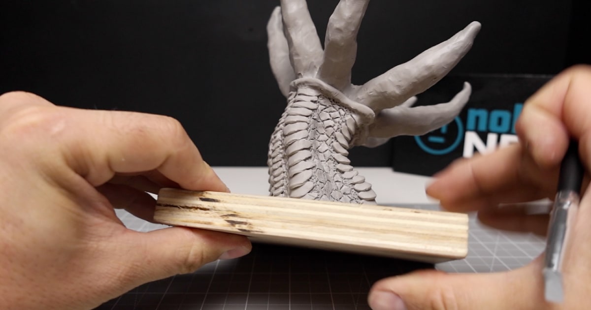 Clay Rock Worm Figure Body Details