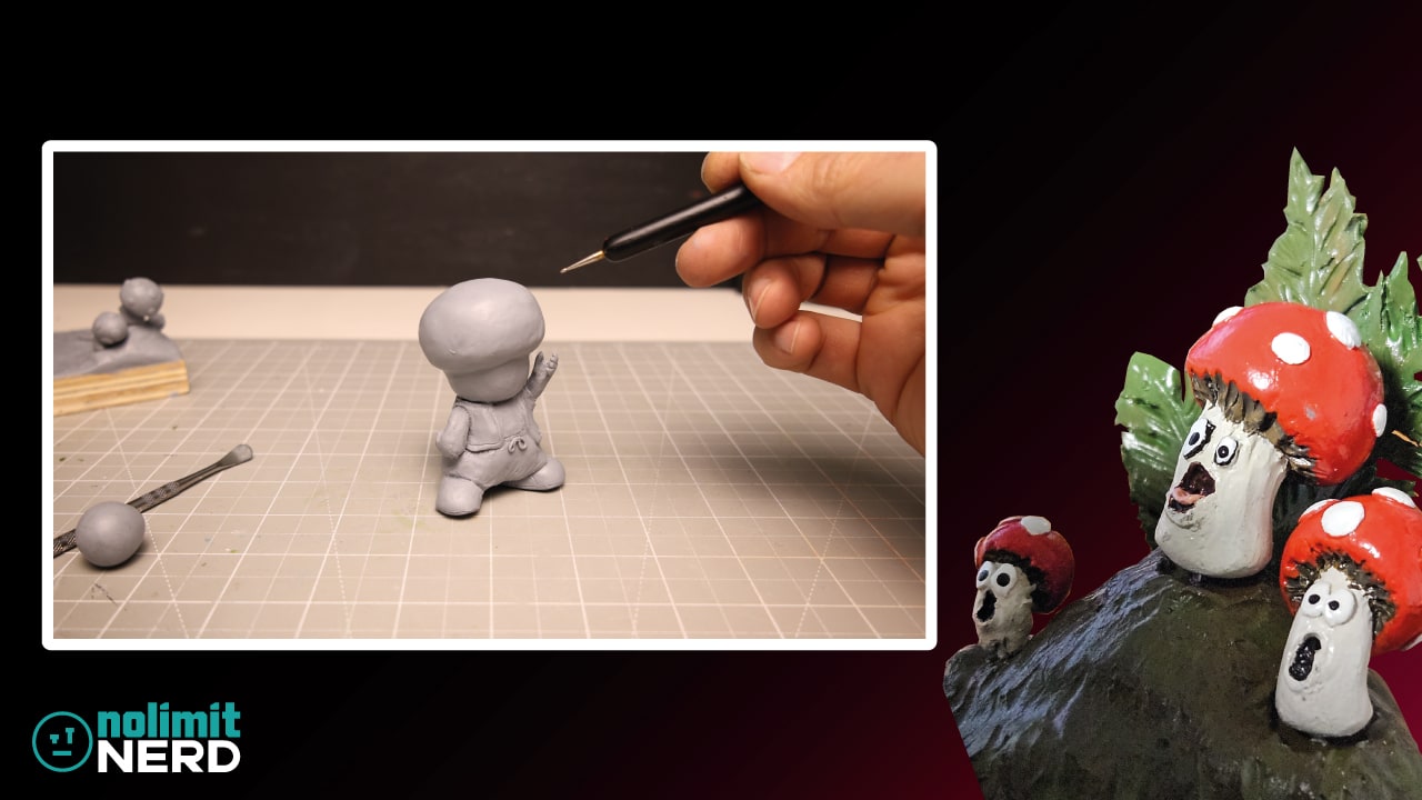 Evil Toad from Mario Diorama With Mini Toads & Secret Goompa