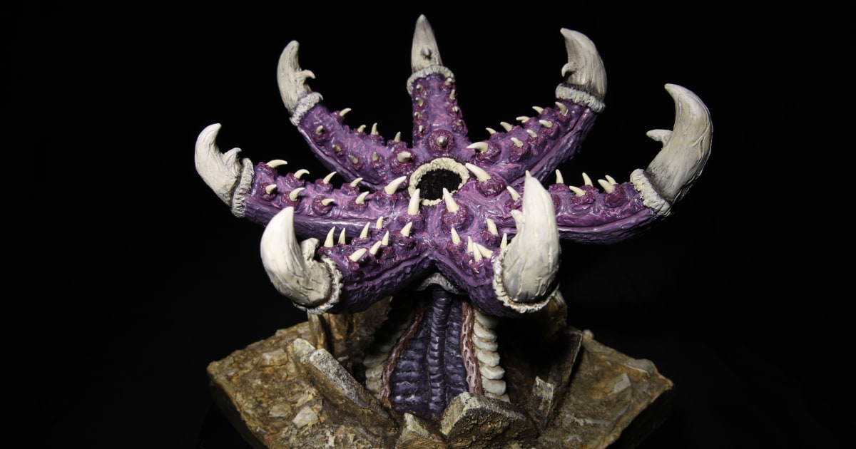 Lovecraftian Rock Worm Clay Figure Final Reveal