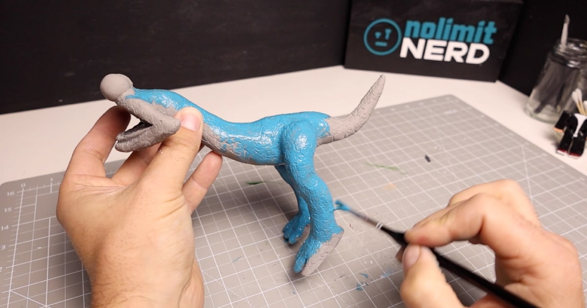 Painting Cyan using Cyan Acrylic Paint