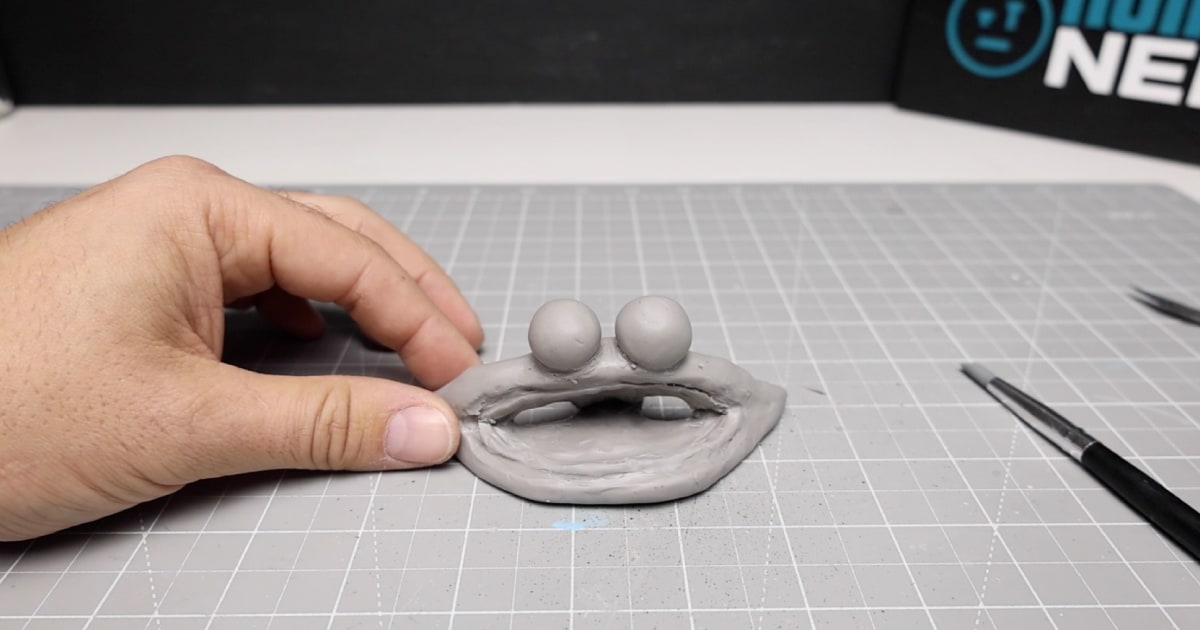 Cyans' Head With Gums & Balls of Clay Added for the Eyes