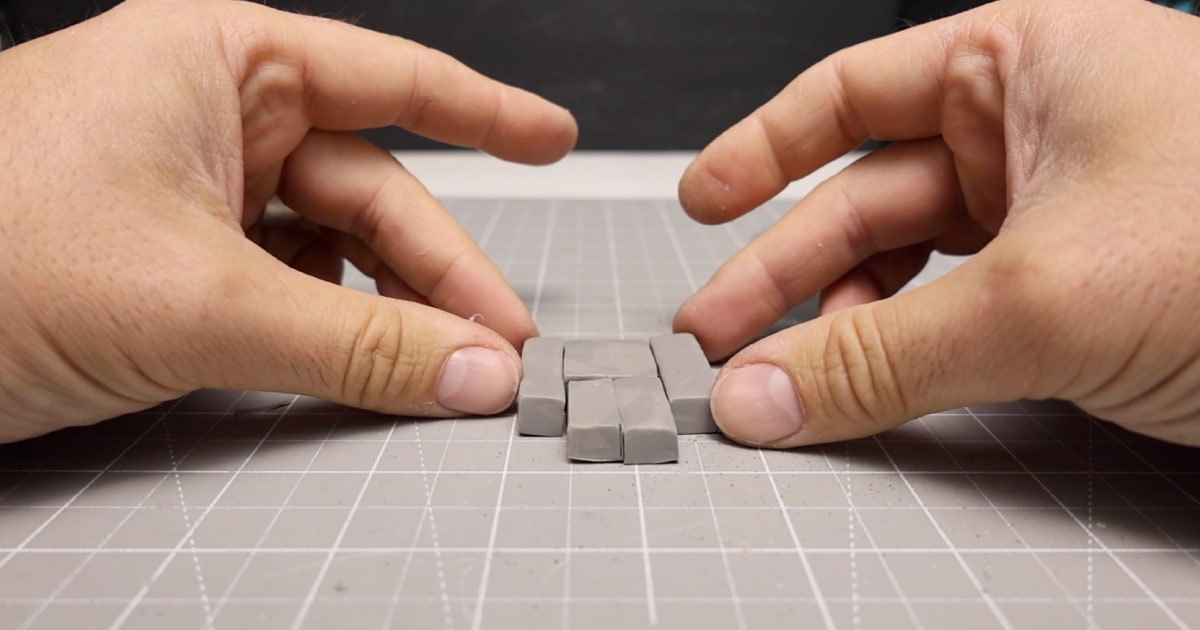 Blocks Of Polymer Clay Used To Create The Base For the Roblox Character
