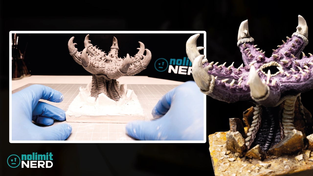 Rock Worm Clay Fgure Based On Lovecraftian Horror Monsters