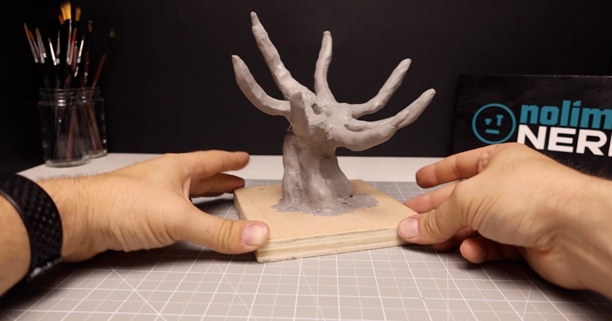 Lovecraftian Inspired Rock Worm Covered In Sculpey Clay