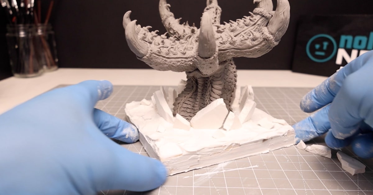 Rock Worm With Base Made From 18mm Plywood & Plaster of Paris