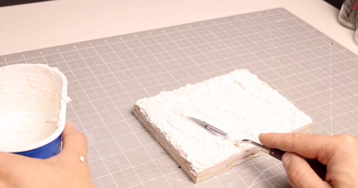 Making The Pumpkin Patch Diorama Base from Wood & Plaster