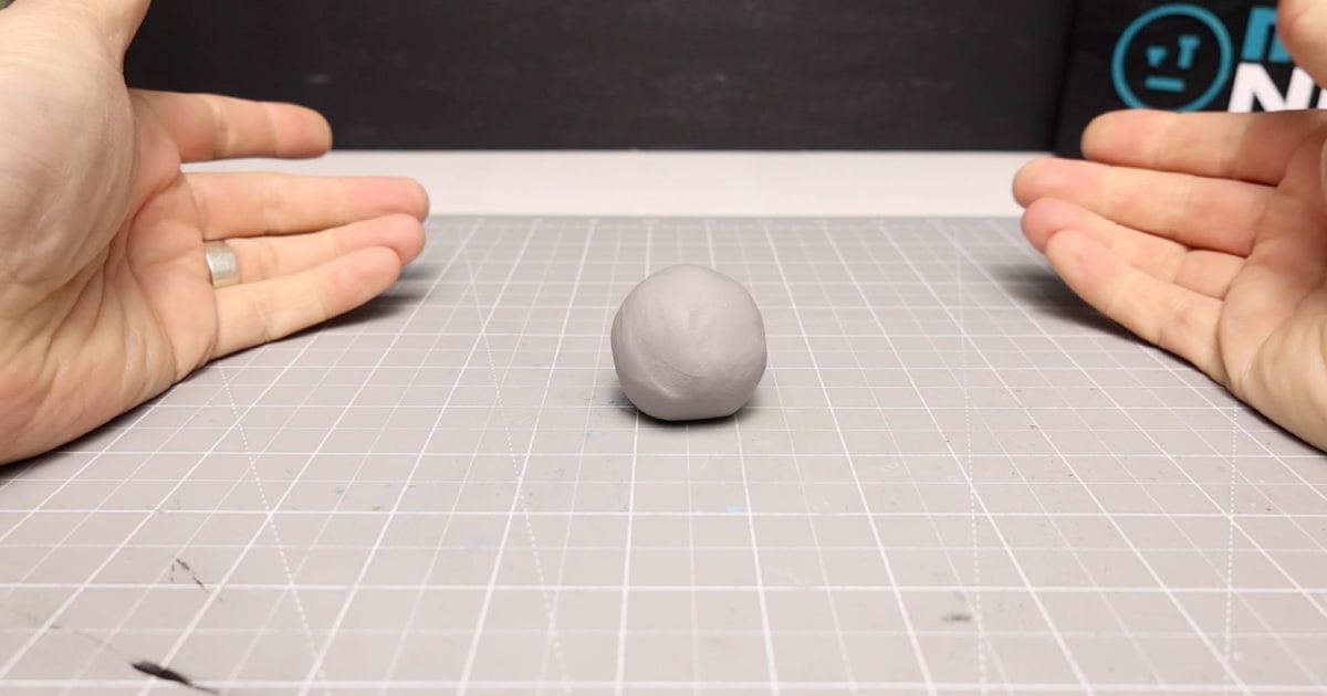 Creating The Scary Pumpkin - Tin Foil Ball Rolled In Clay