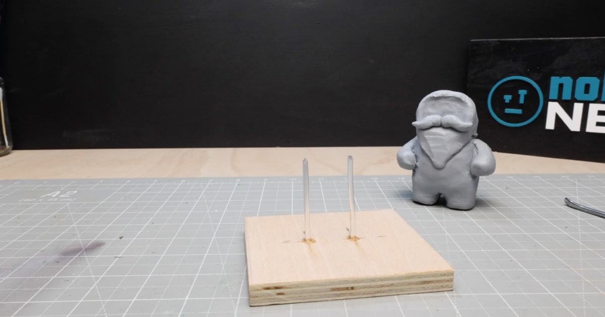 Custom Base Made From Plywood & Armature Wire