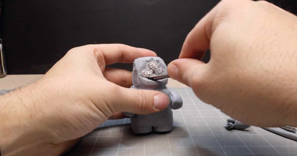 Cutting Out Santa's Head To Create His Face
