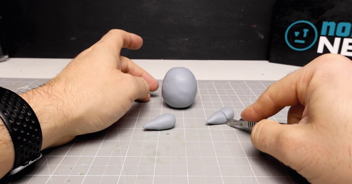 Gengar Figure - Making The Clay Body with Ears