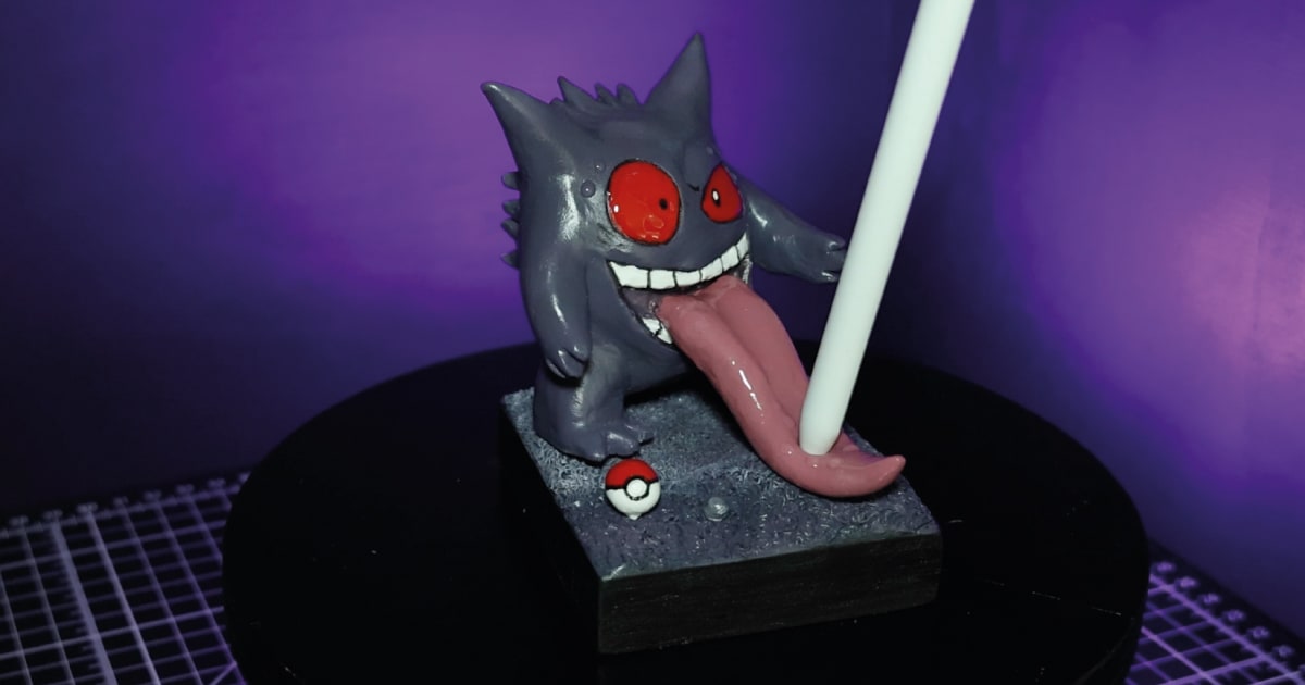 Pokemon Gengar Pen Holder Fner Reveal with Meta Pen & Mini Pokeball