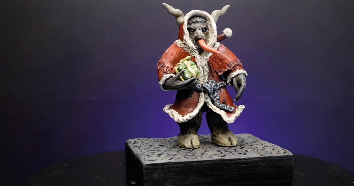 Miniature Christmas Krampus Figure Reveal
