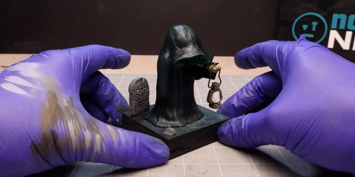 The Traitors Polymer Clay Figure with Lantern & Gravestone