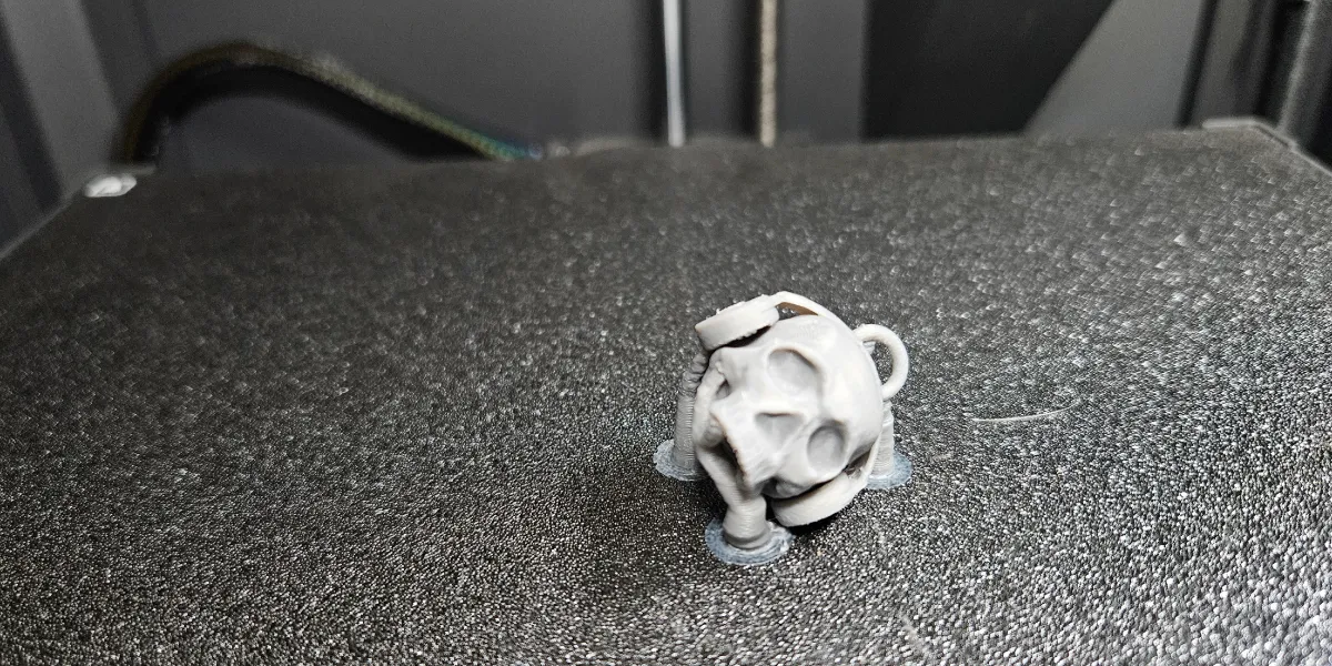 3D Printed Skull With Headphones Freshly Printed