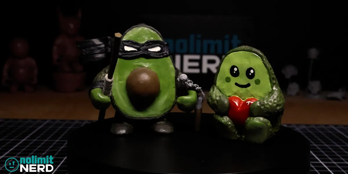 Avocado Clay Sculptures Painted Final Reveal