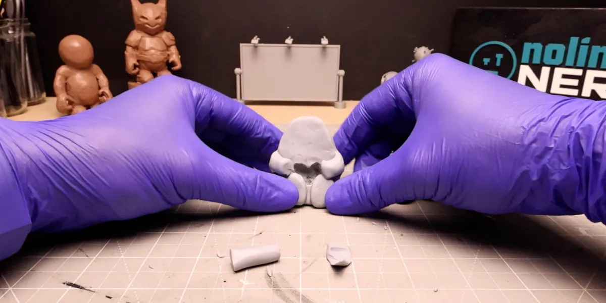 Cute Avocado Clay Character Being Created