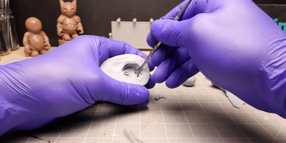 Hollowing Out The Avocado Ninja Pip Hole With Sculpting Tool