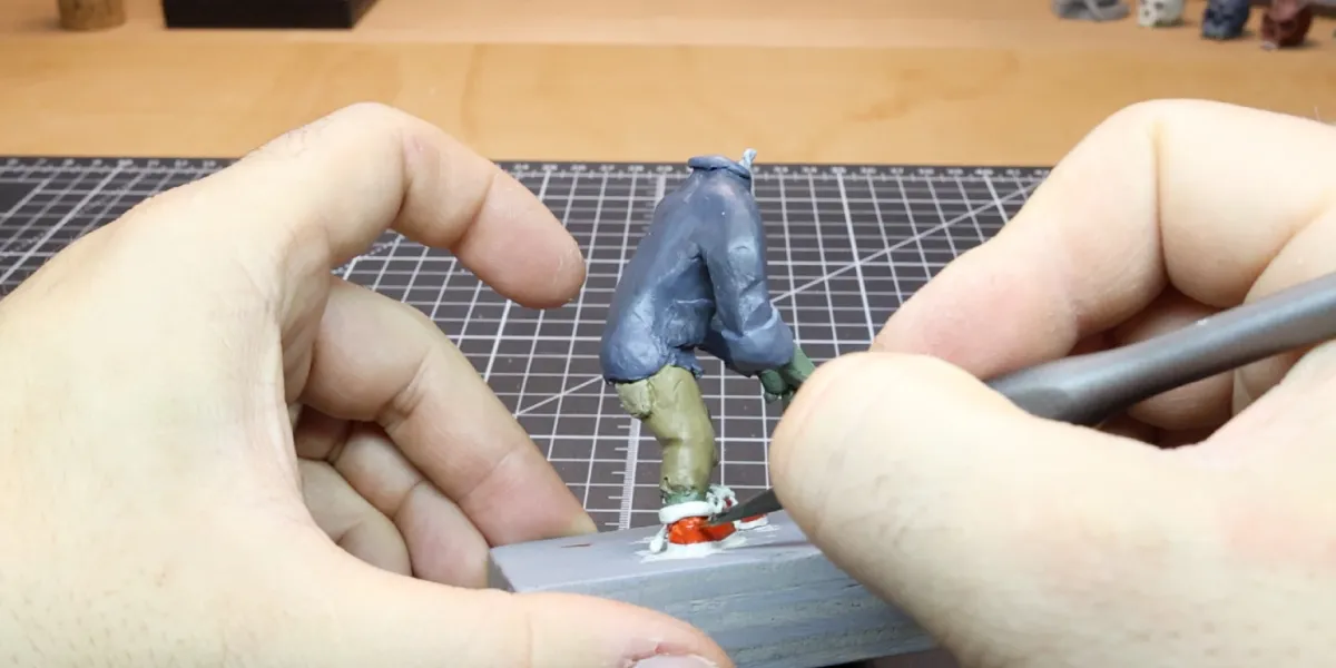 Painting Zombie Sculpture With Acrylics